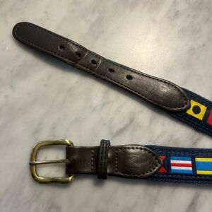 Nautical Flag Pattern Men's Belt